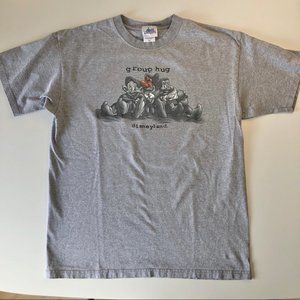 Disney Group Hug Grumpy T-Shirt Grey Large L Gray